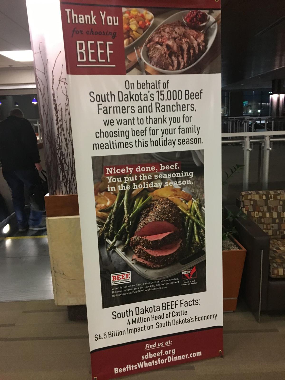 Beef council battles PETA with its own airport ads Local