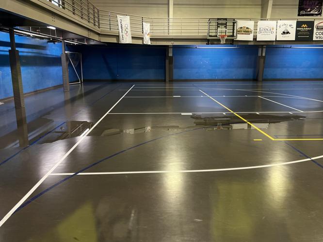 Handley Center Lead flooded basketball court