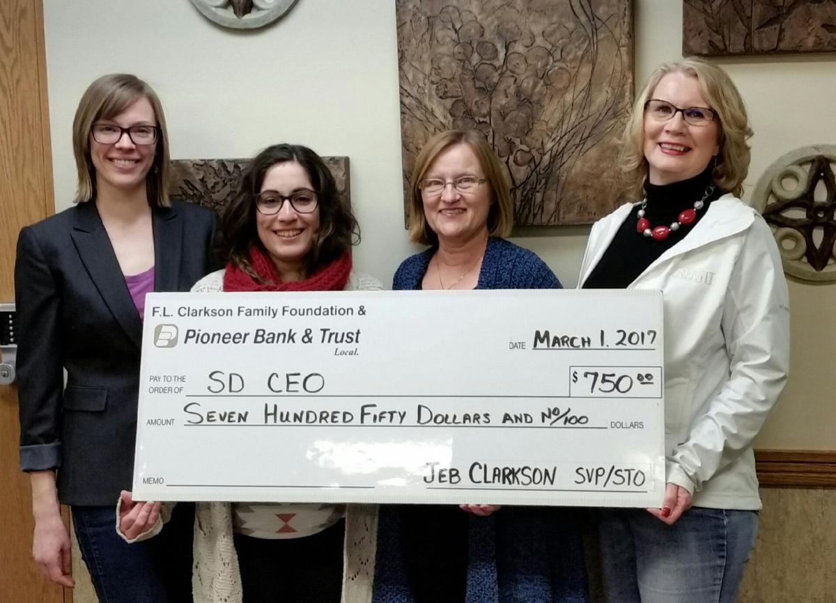 SD CEO receives Clarkson Family Foundation and Pioneer Bank and Trust ...
