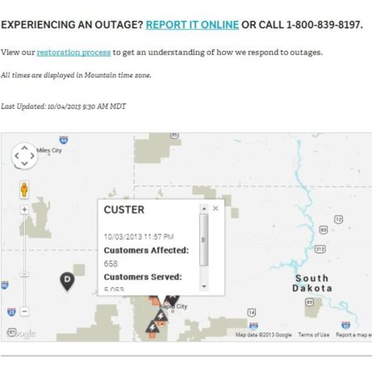 Nearly 9000 power outage calls in the Black Hills | News