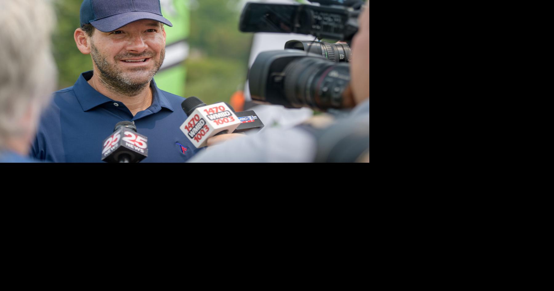 CBS sportscaster and former NFL quarterback Tony Romo chats with the media Tuesday, June 27, 2023 during the OSF Children's