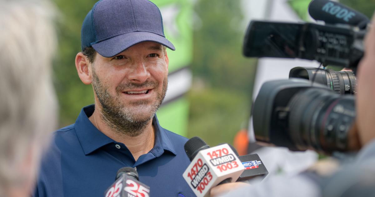 CBS sportscaster and former NFL quarterback Tony Romo chats with the media Tuesday, June 27, 2023 during the OSF Children's