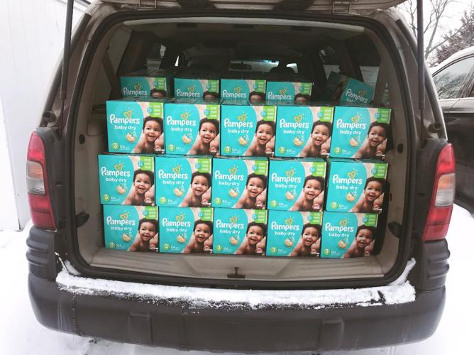 Diapers from floor to ceiling