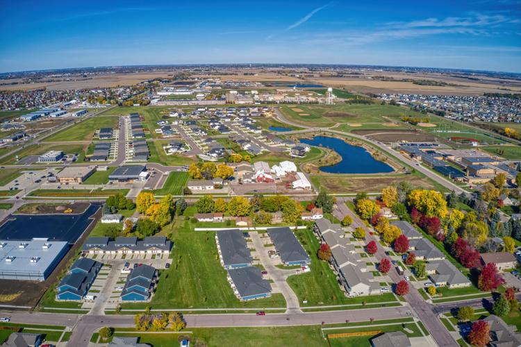 Aerial,View,Of,The,Sioux,Falls,Suburb,Of,Harrisburg,,South