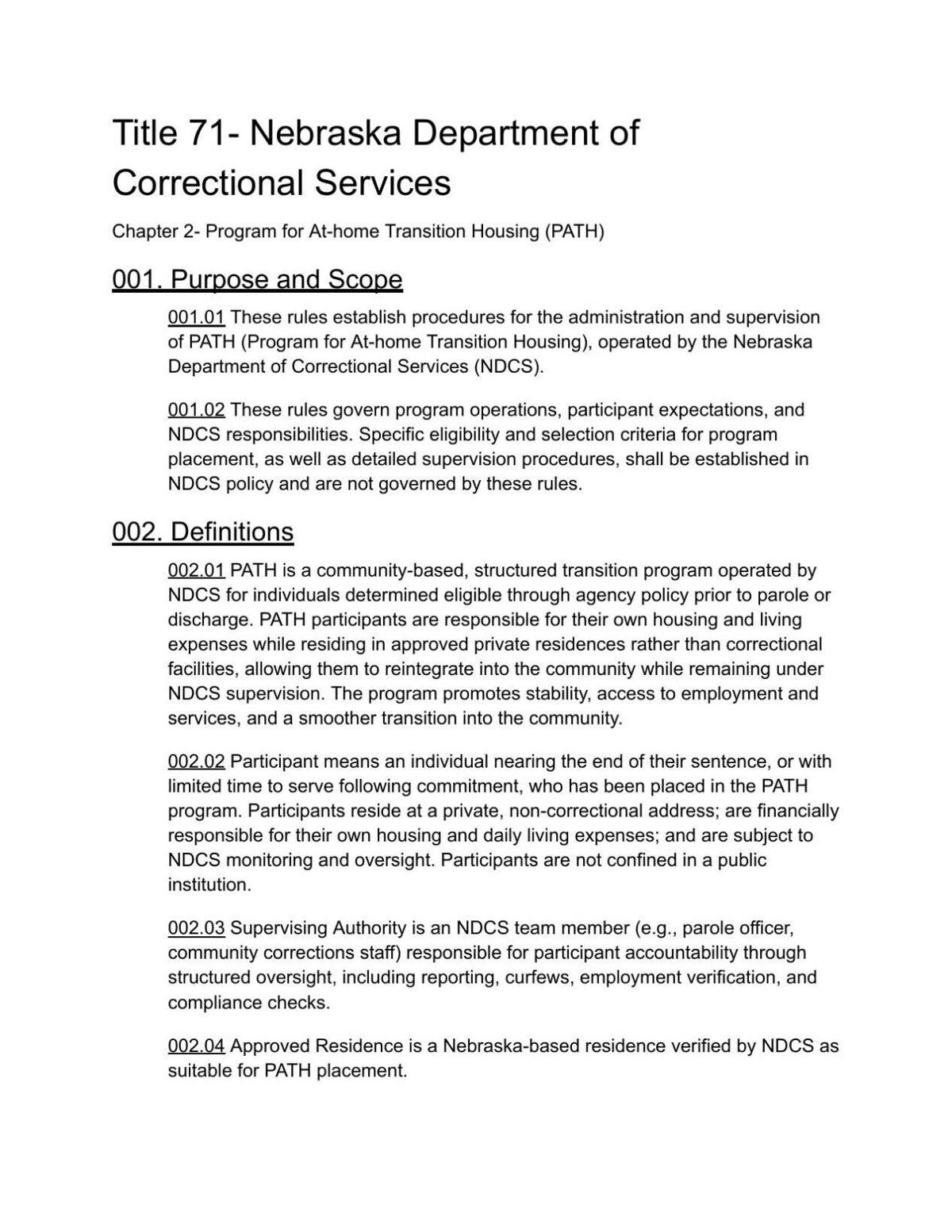 PATH draft regulations