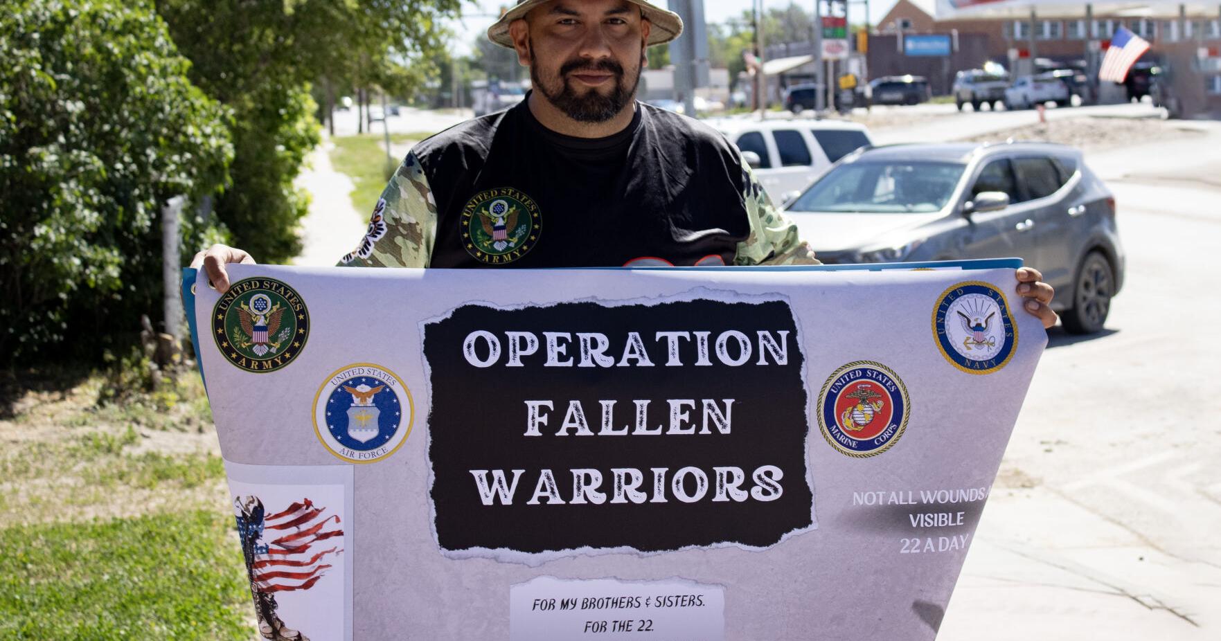 Man walks 22 miles to raise awareness for veteran suicide - Vimarsana News