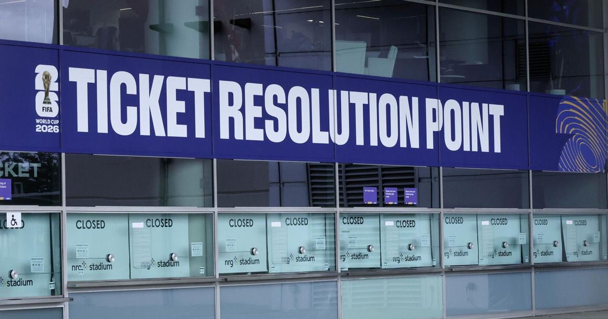 A general view of the Ticket Resolution Point at Houston Stadium with FIFA World Cup 2026 on June 10, 2026, in Houston.