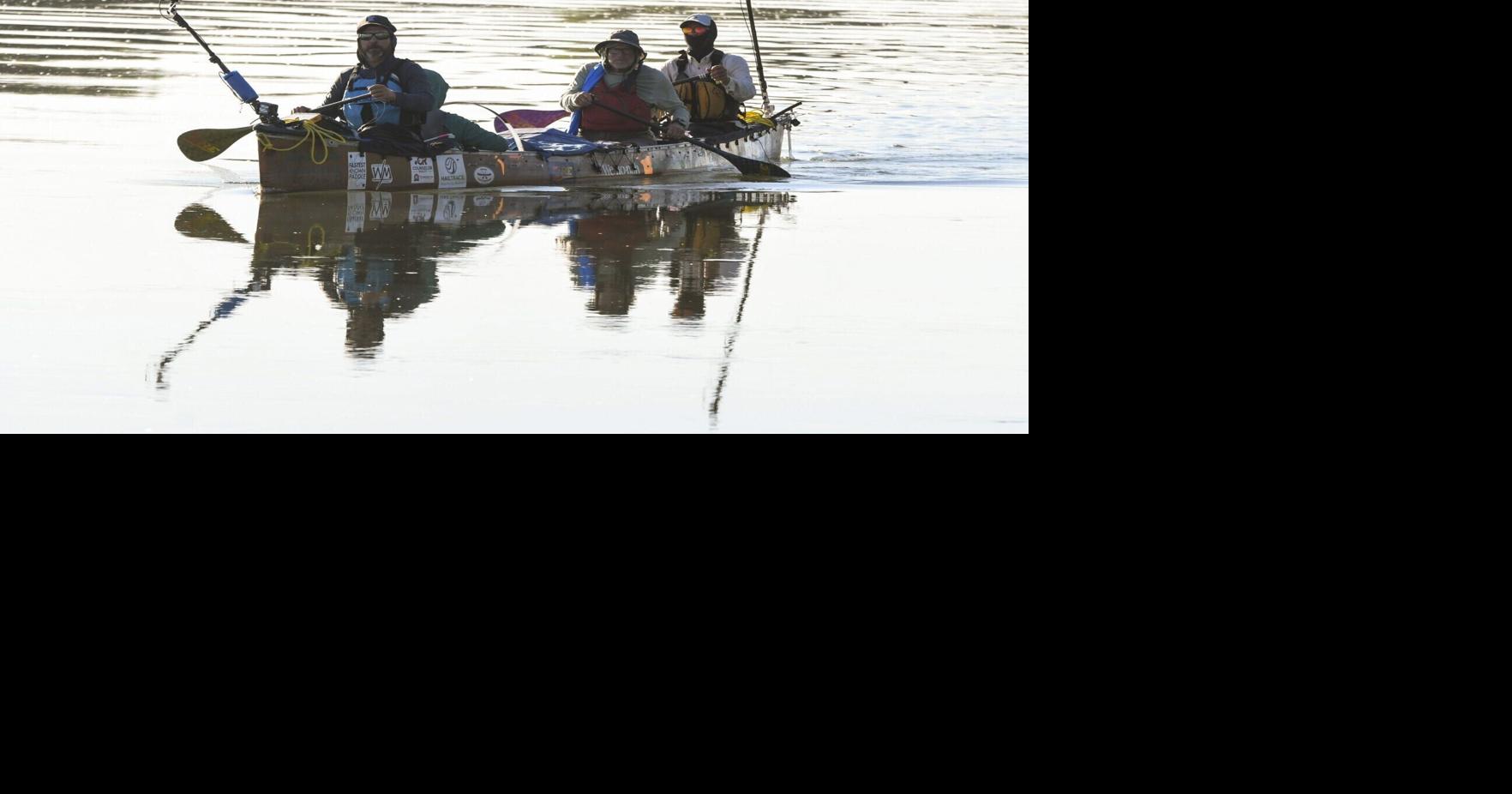 Missouri River record attempters glide through North Dakota on pace for historic finish