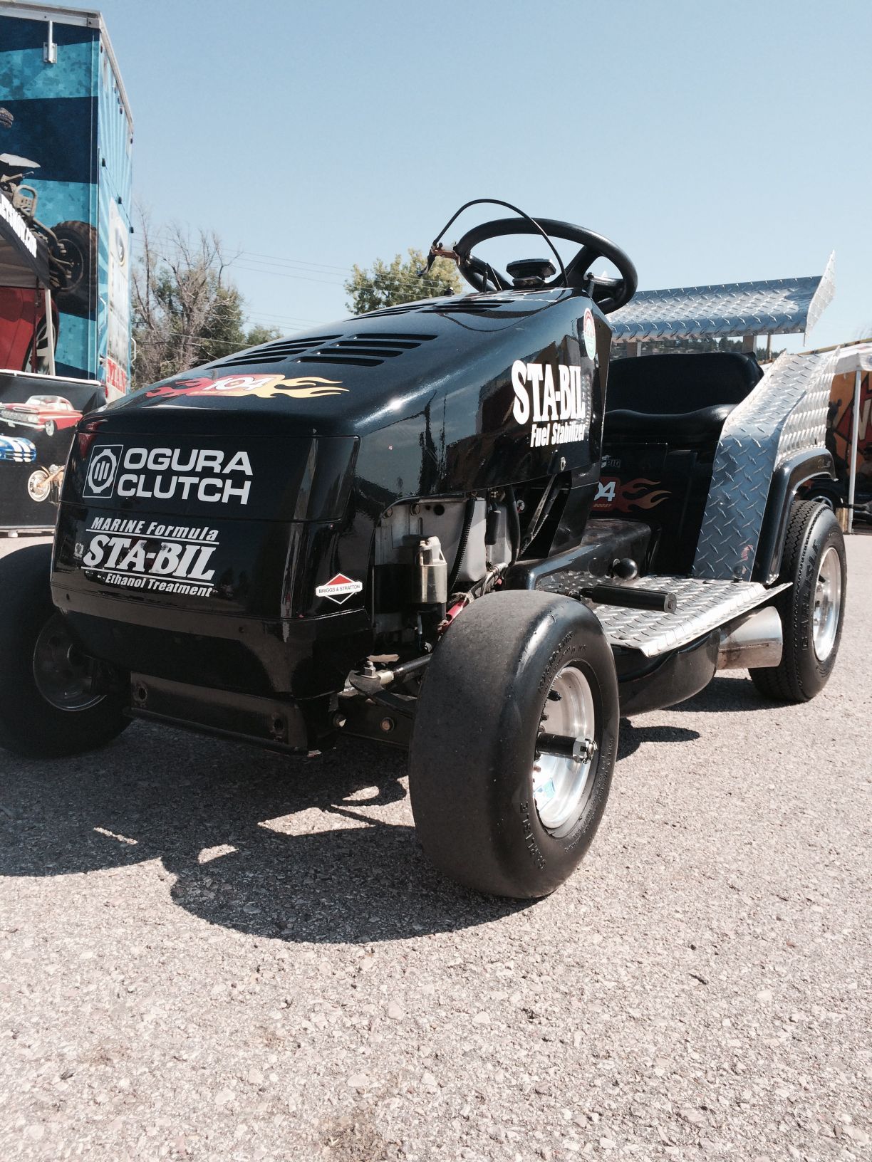 World s fastest lawnmower rider has hit 96.5 mph visiting Sturgis