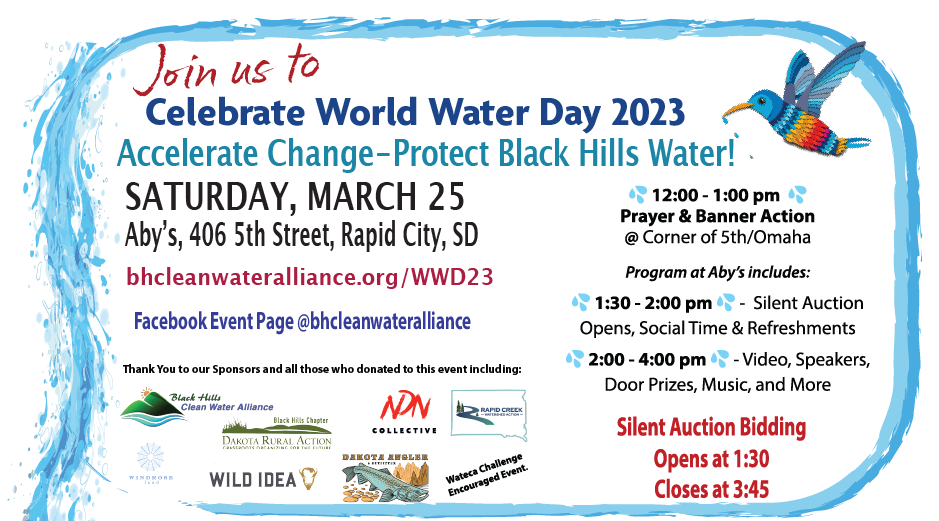 Black Hills Clean Water Alliance to mark World Water Day with sign ...