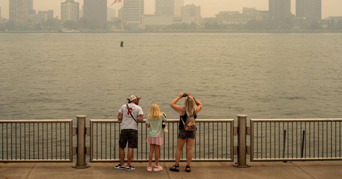 CANADA-WILDFIRES/USA-DETROIT