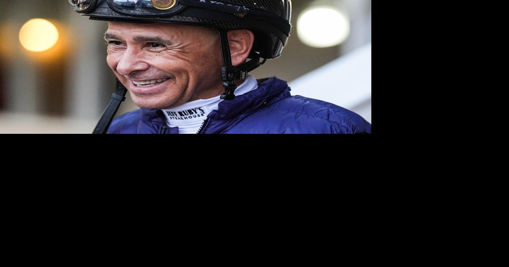 Veteran jockey and two-time Kentucky Derby winner Mike Smith will pilot 2026 Kentucky Derby hopeful So Happy. April 24, 2026.