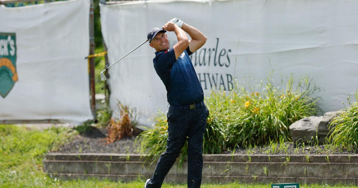 Padraig Harrington finished at -7 at the first round of the 2026 Dick's Sporting Good Open at En-Joie golf course