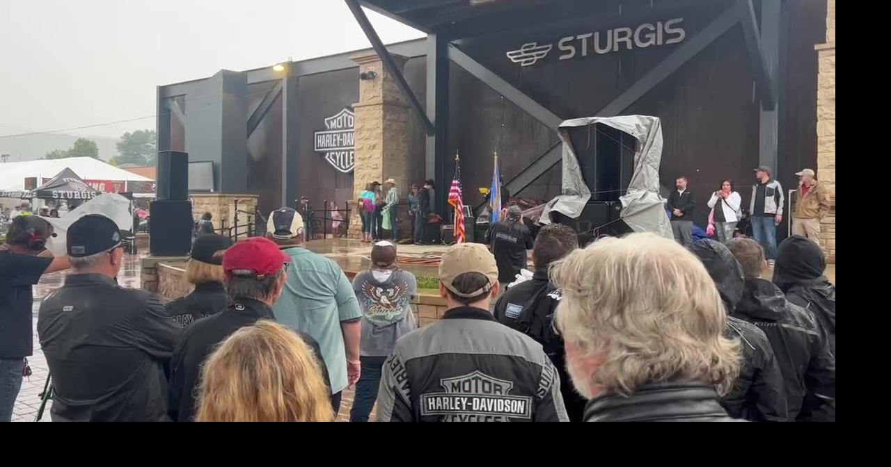 Rainy weather for the Opening Ceremony at the 83rd Sturgis Rally
