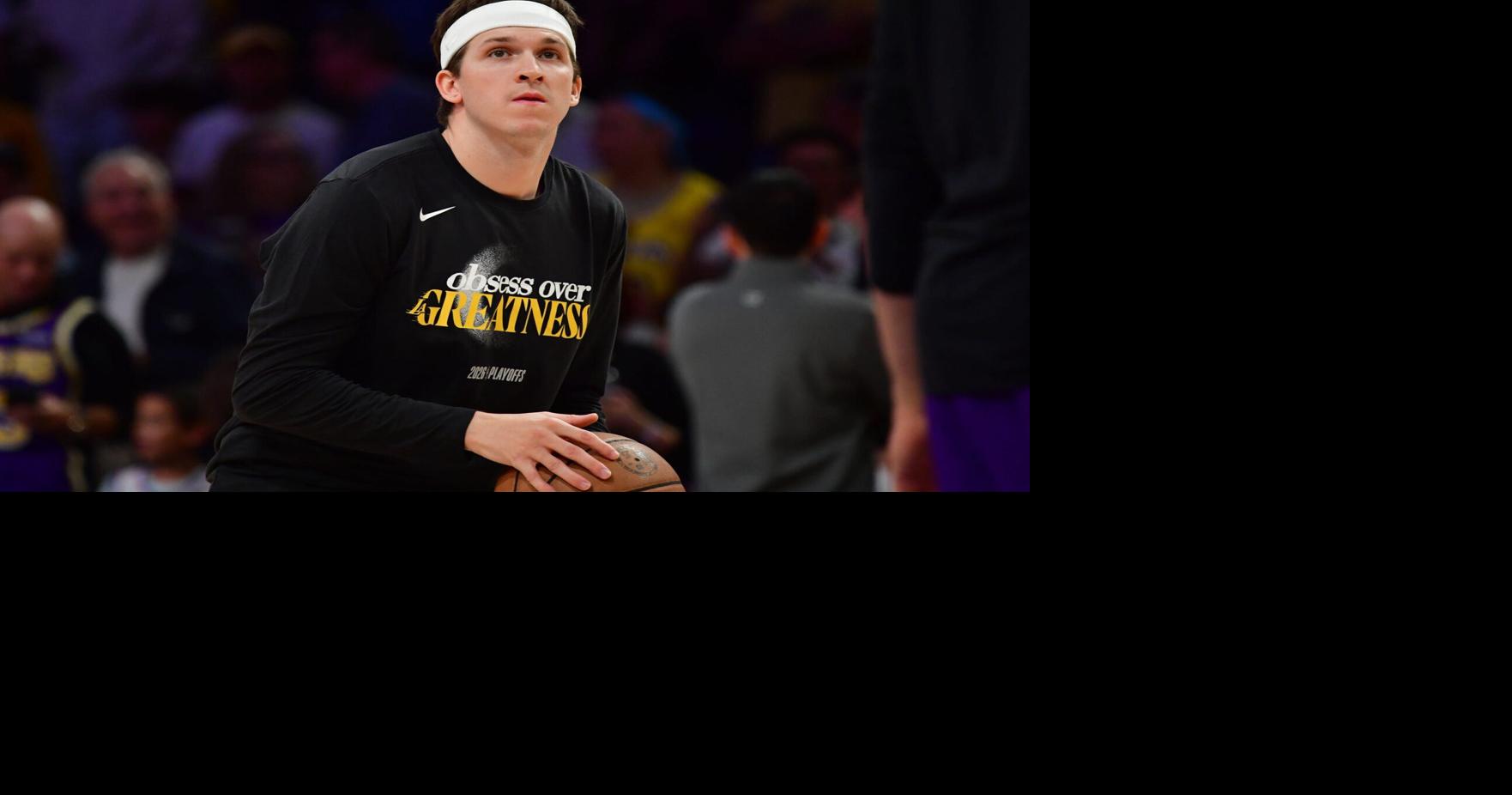 Los Angeles Lakers guard Austin Reaves (15) before playing against the Houston Rockets in game five of the first round of the 2026 NBA Playoffs at Crypto Arena on Apr 29, 2026.