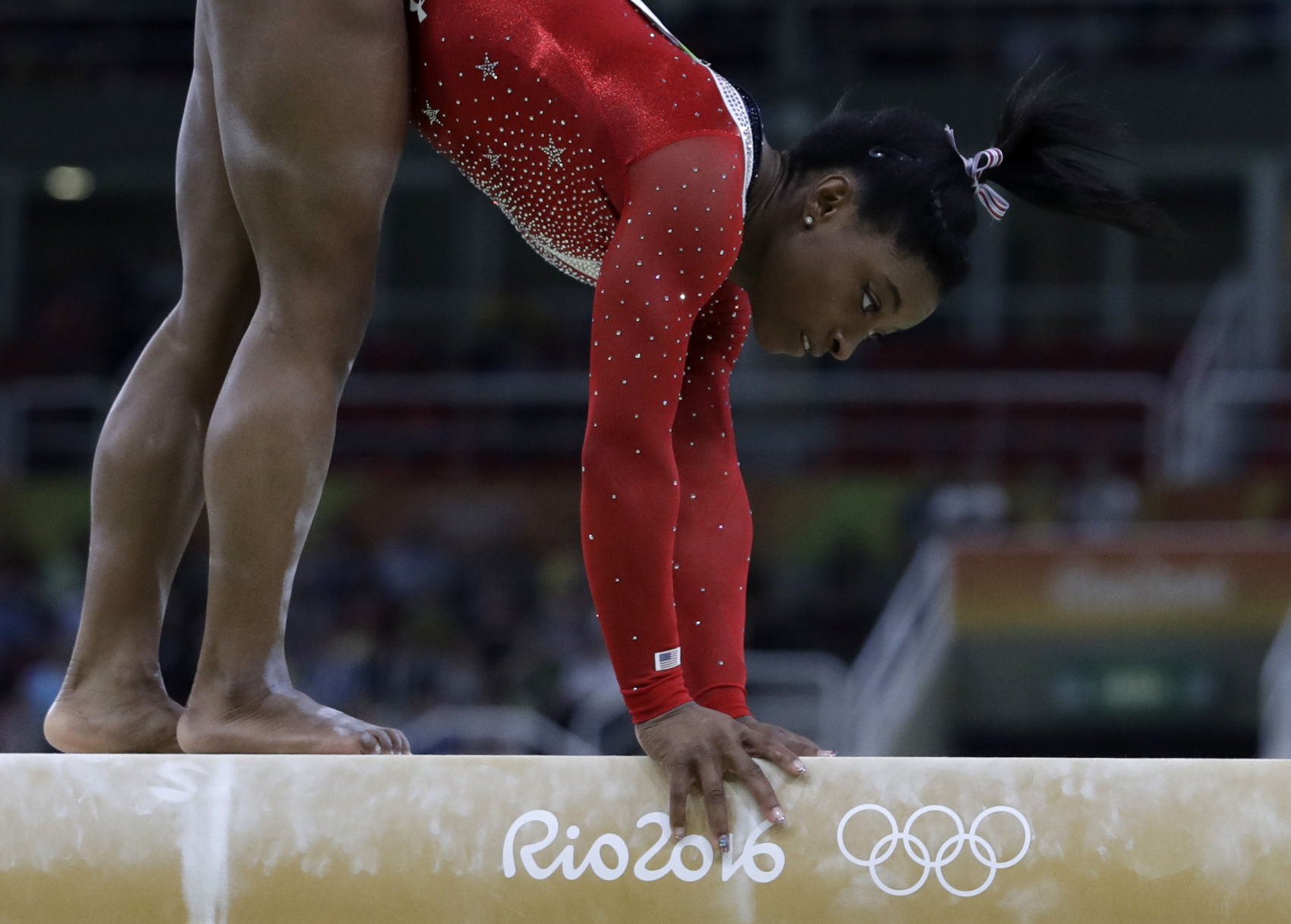 Mistake Haunts Simone Biles On The Balance Beam