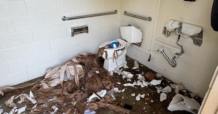 Severe damage at Mary Hall Park restrooms prompts closure and police investigation