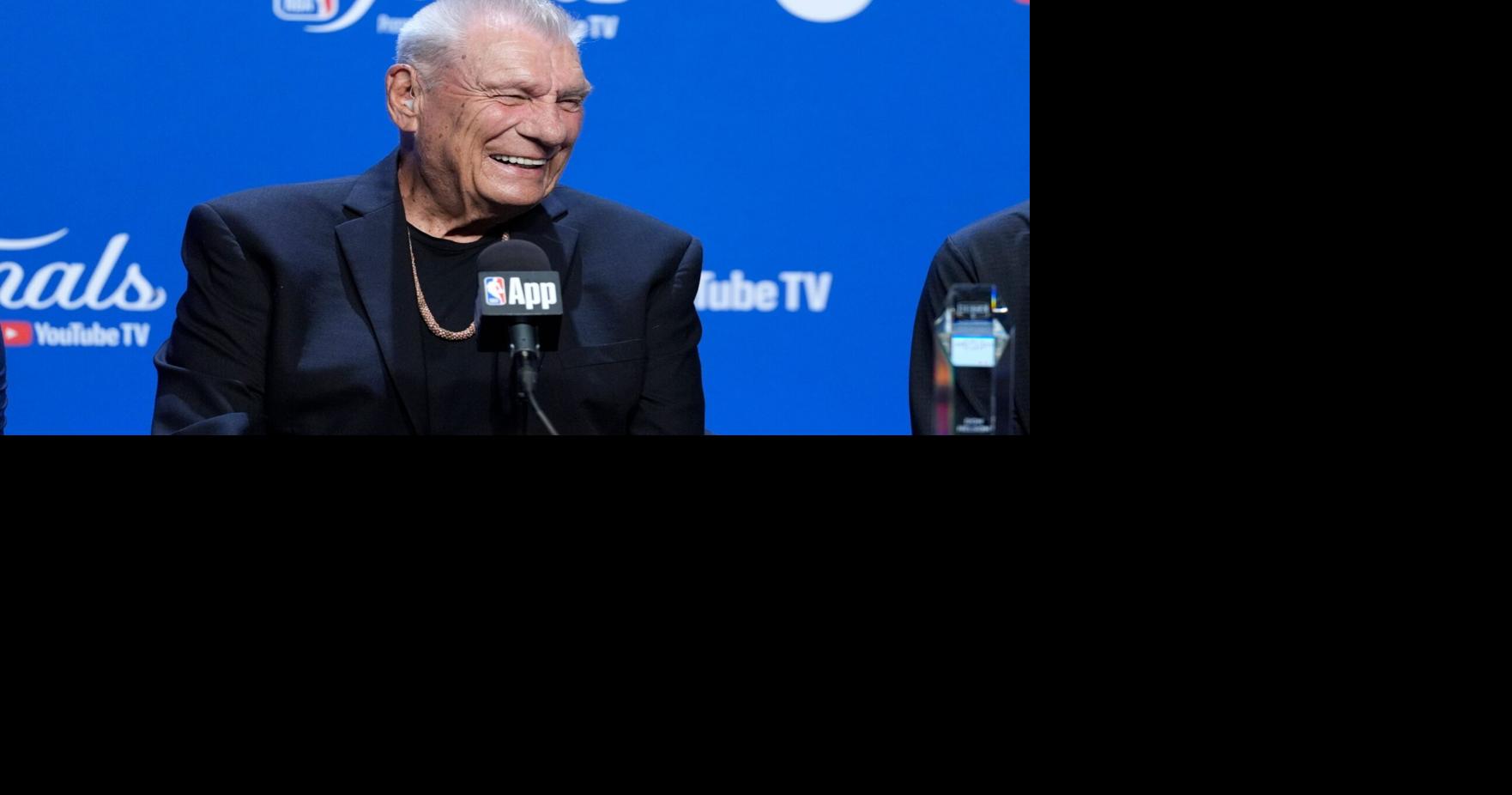 Don Nelson speaks before receiving the Chuck Daly Lifetime Achievement Award before Game 2 of the NBA Finals between the Oklahoma City Thunder and the Indiana Pacers at Paycom Center in Oklahoma City, Sunday, June 8, 2025.