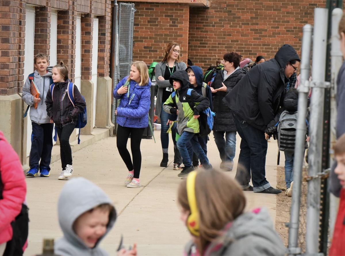 Students leave school