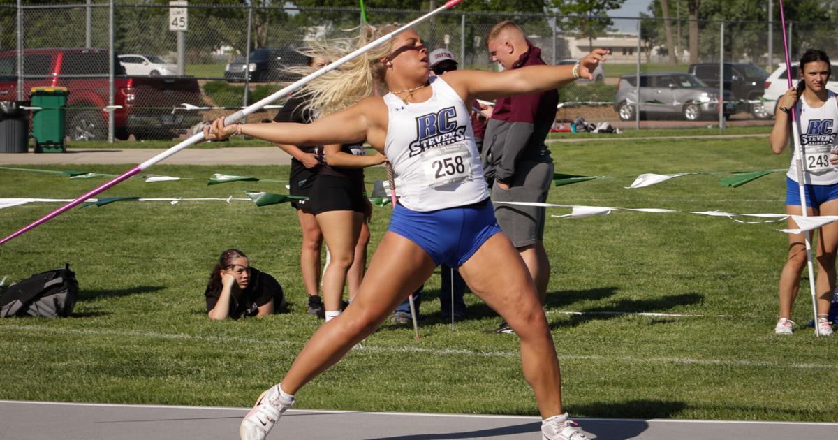 Rapid City Stevens Brynn Nelson wins Class AA girls javelin