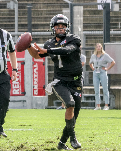 Quarterback Jakeb Sullivan of Frankfurt Galaxy celebrates after News  Photo - Getty Images