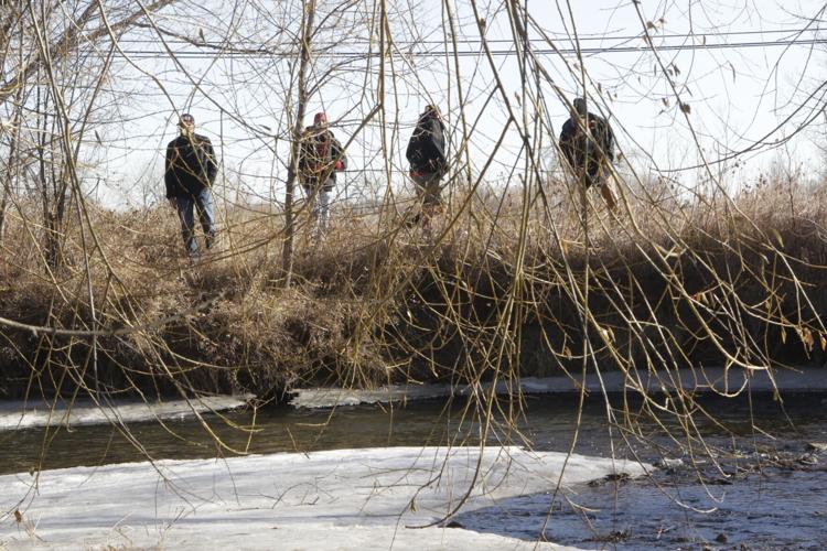 Searchers in brush