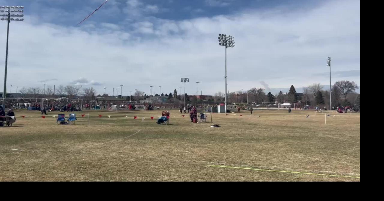 Brynn Nelson of Stevens competes in javelin at West River AA Preview