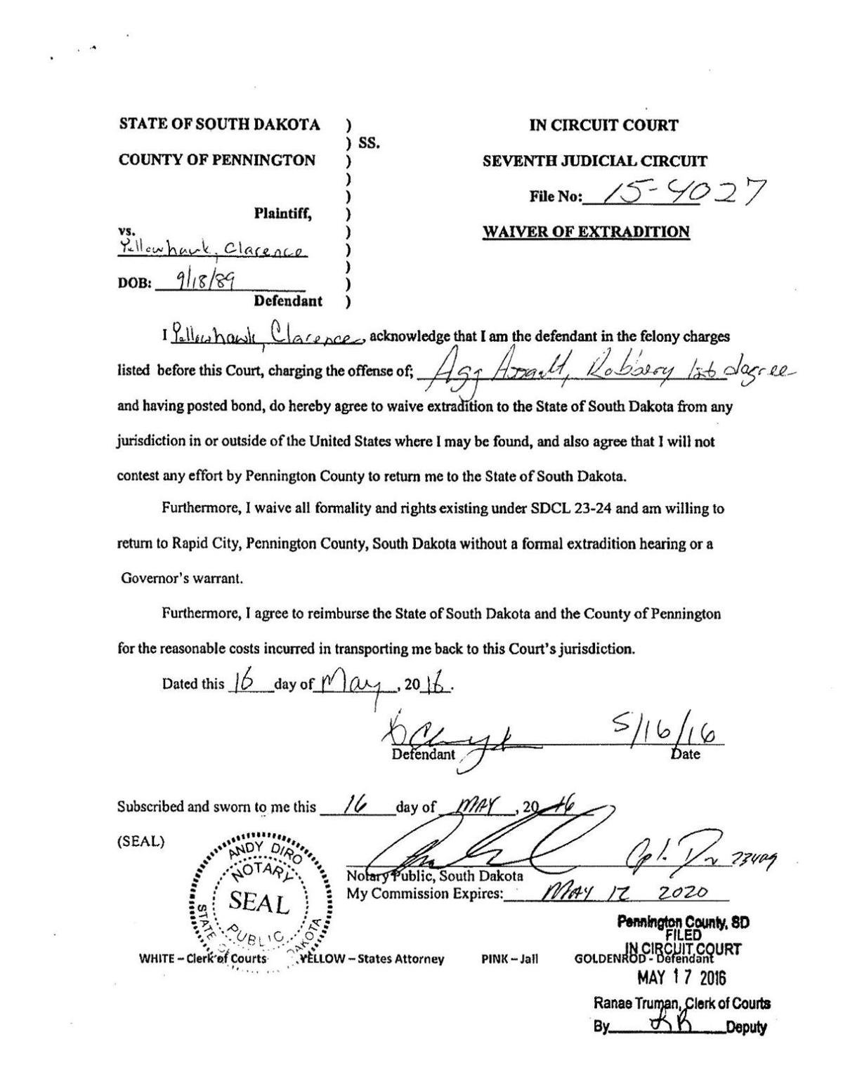 Waiver Of Extradition Form Indiana