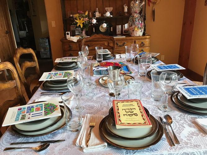 Benn family Passover table