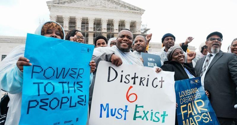 People rally outside the U.S. Supreme Court following arguments heard in Louisiana v. Callais on March 24, 2025. On April 29, 2026, the nation's highest court struck down a Louisiana congressional map that a group of voters who describe themselves as “non-African American” had challenged as the product of unconstitutional racial gerrymandering. By a vote of 6-3, the justices left in place a ruling by a federal court that barred the state from using the map, which had created a second majority-Black district, in future elections.