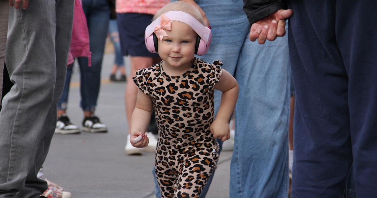 Toddler with ear protection