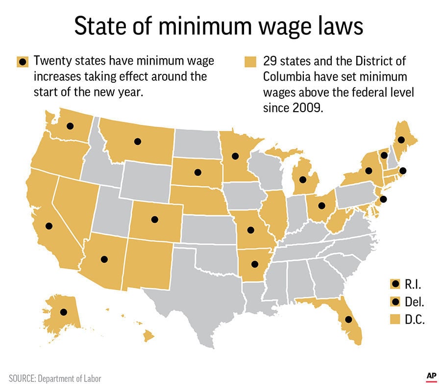 South Dakota among 29 states with minimum wages above federal level