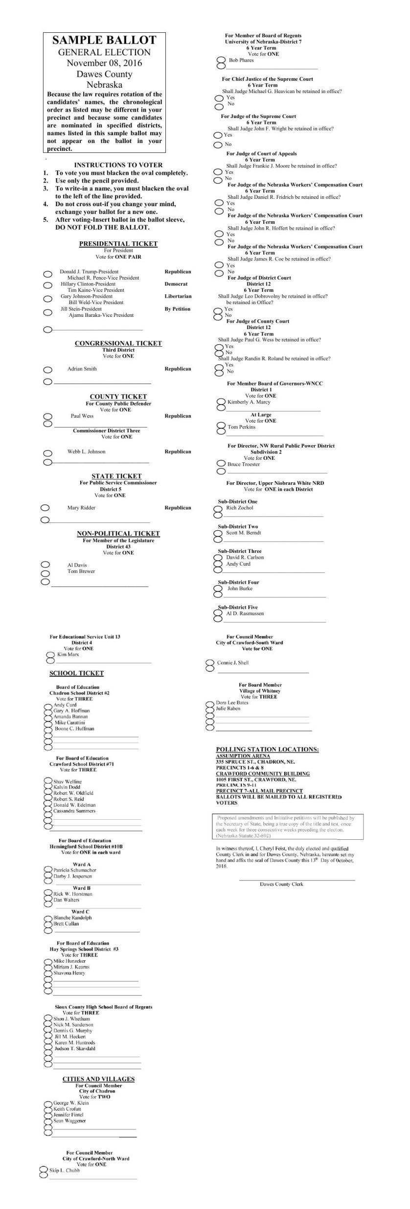 Sample Ballot