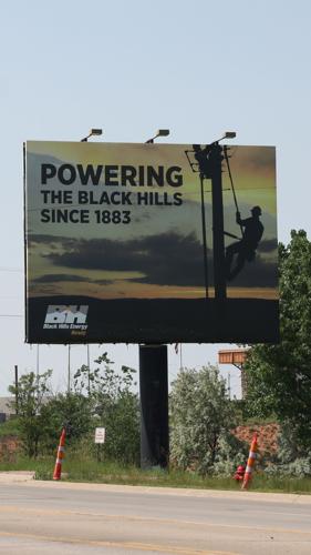 A Black Hills Energy billboard sits off of Deadwood Avenue in Rapid City