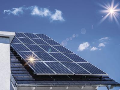 solar panel stock image