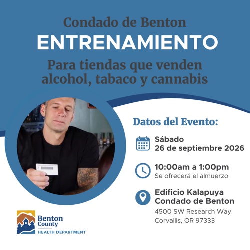 Benton County to host training for retailers of alcohol and tobacco, and cannabis products