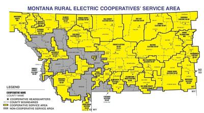 Montana Rural Electric Cooperatives Map