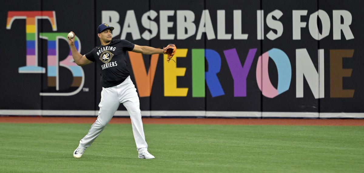 AP PHOTOS: MLB teams celebrate LGBTQ+ community with ballpark Pride Nights