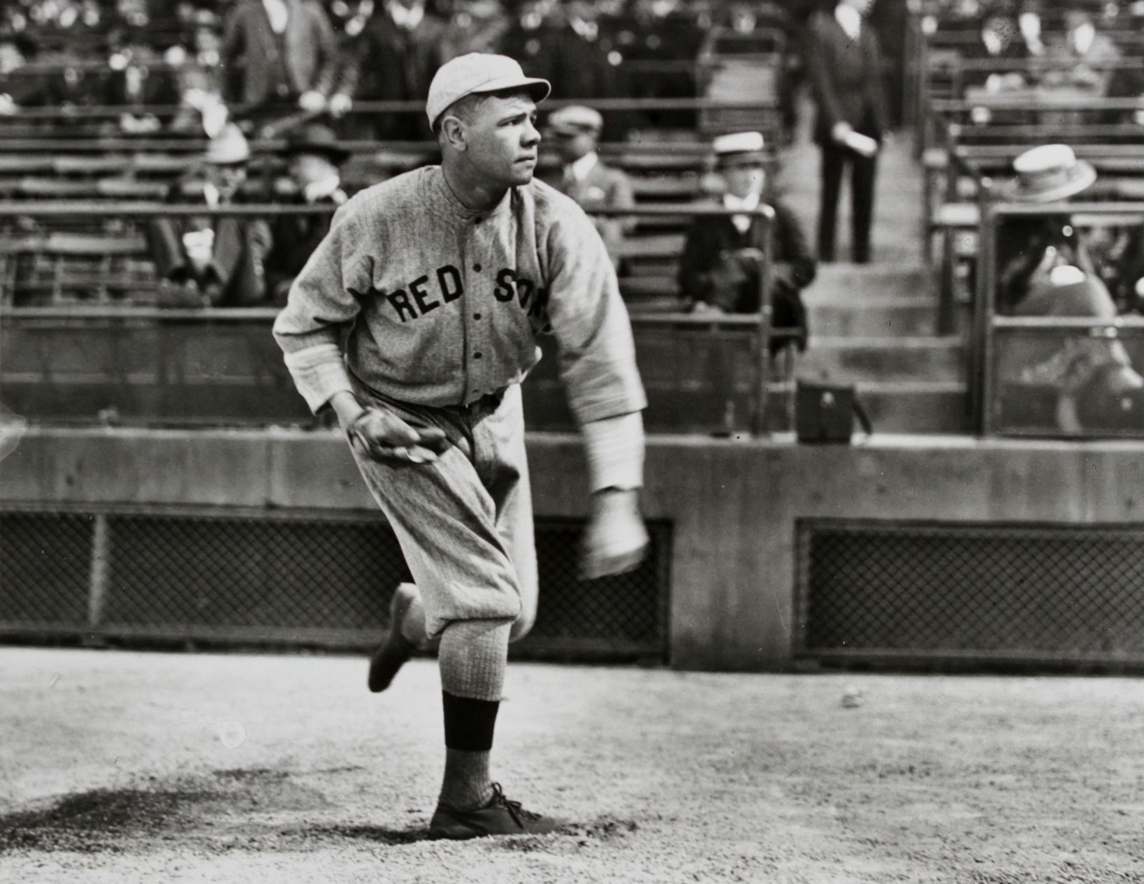 babe ruth with parasol