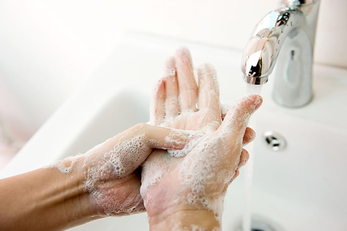 washing hands
