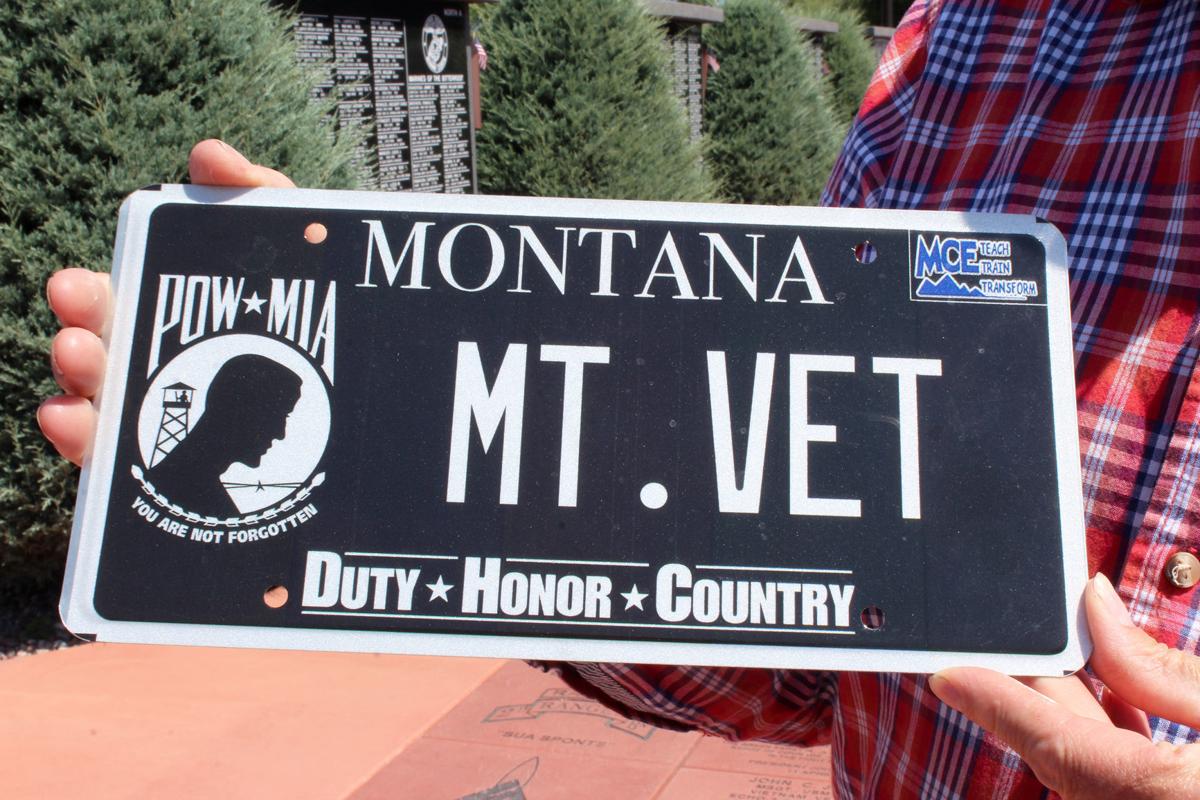 Specialty license plate designed to support veterans, veteran’s