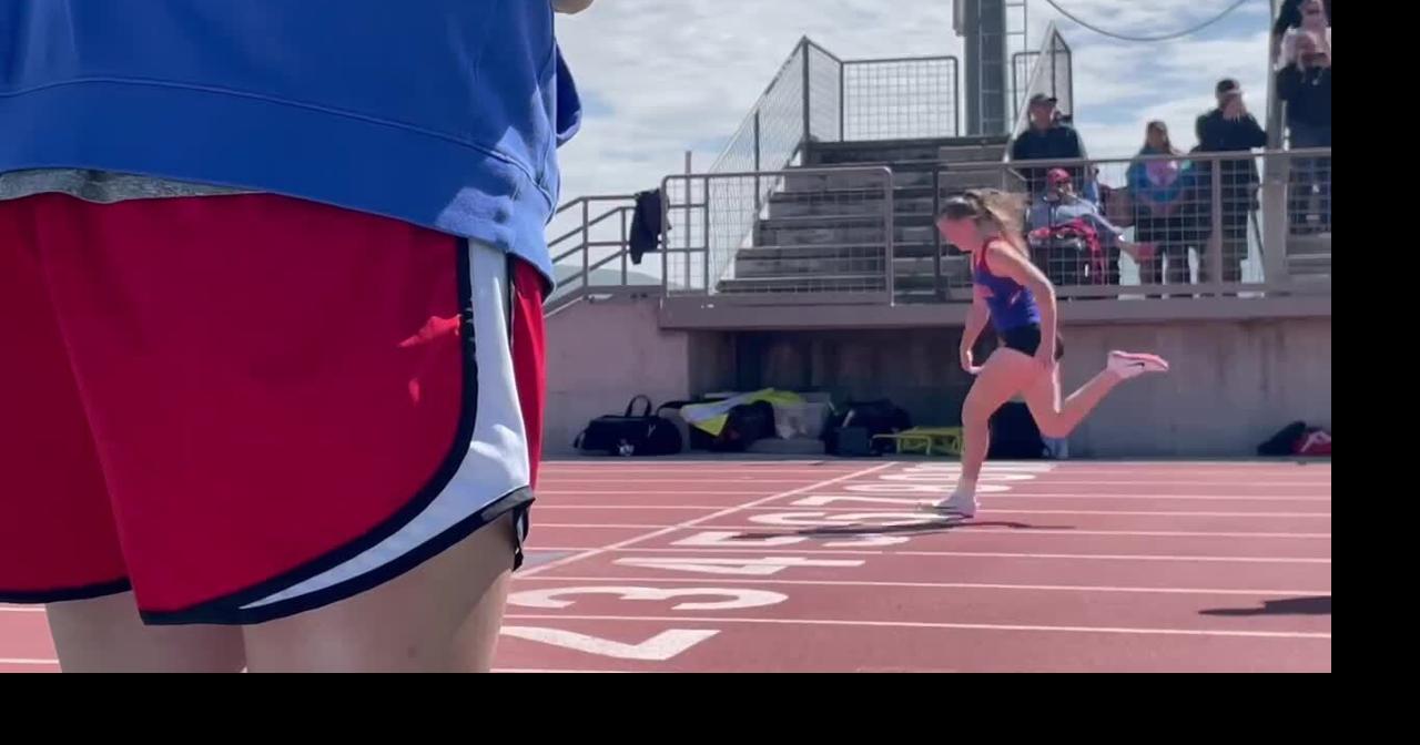 Missoula Loyola's Allison Gama dominates the 100 hurdles at the Kim Haines Invitational
