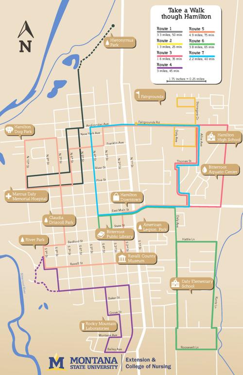 Hamilton walking map