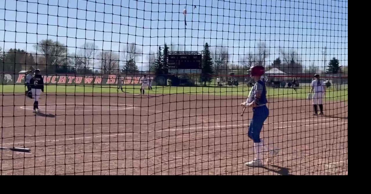 Division I signee Bella Mann rips an RBI single for Columbia Falls