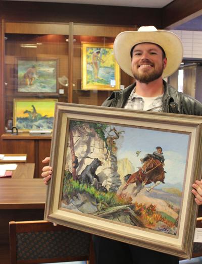 Artist Daniel Foley displays his work at TrailWest Bank