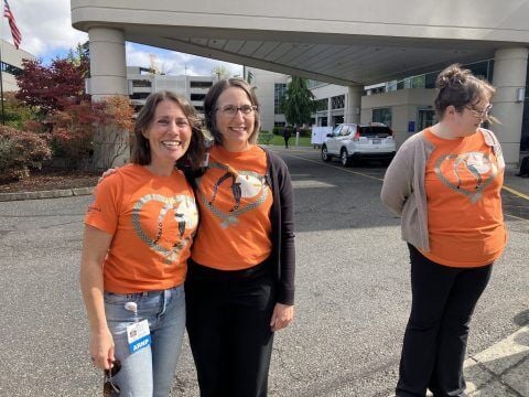St. Joseph caregivers, guests walk together for Orange Shirt Day