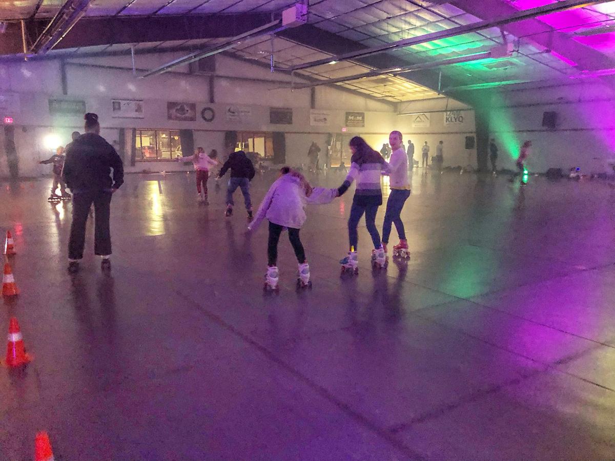 Free roller skating at the fairgrounds