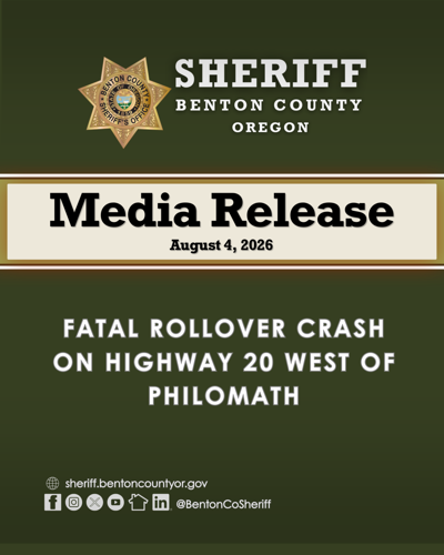Fatal Rollover Crash on Highway 20 West of Philomath
