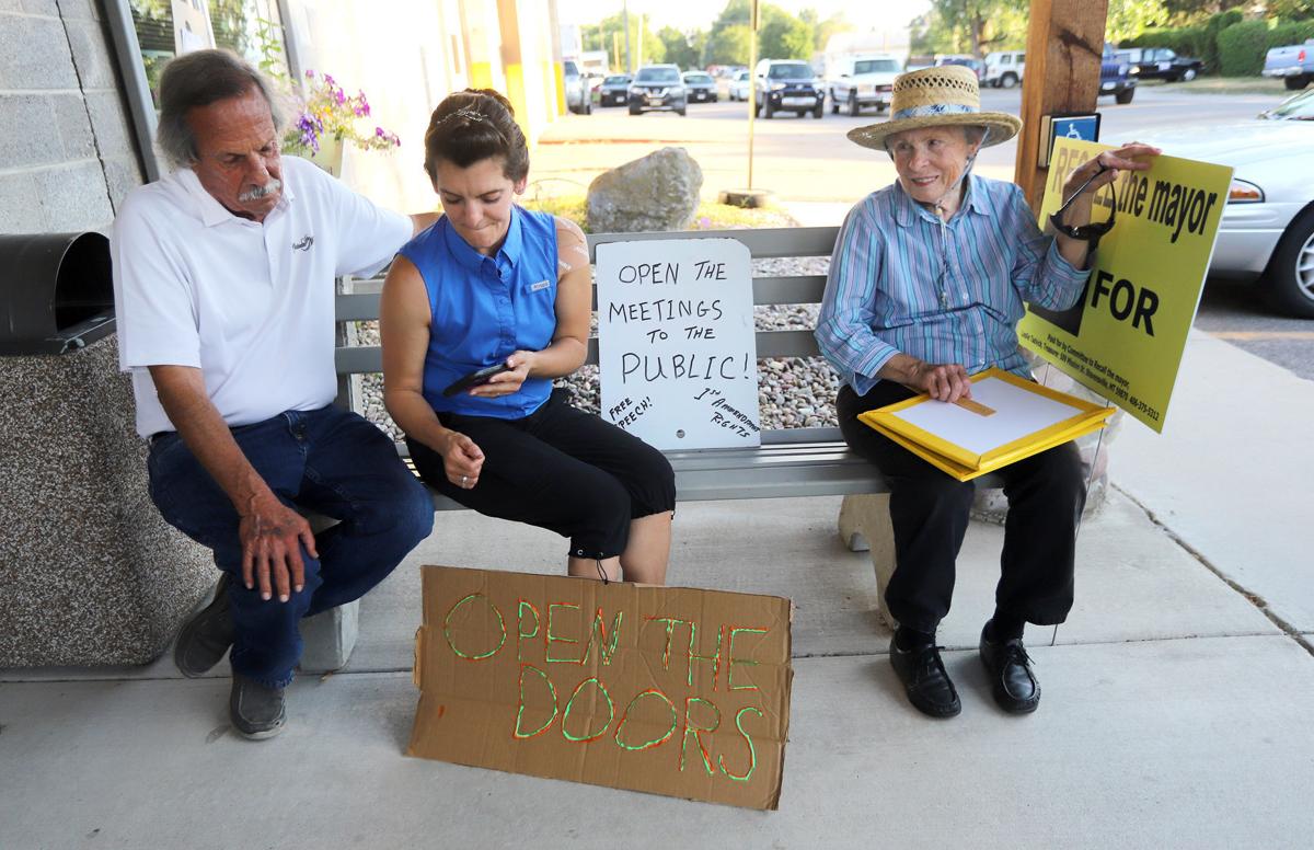 Stevensville protesters say virtual meetings locking public out