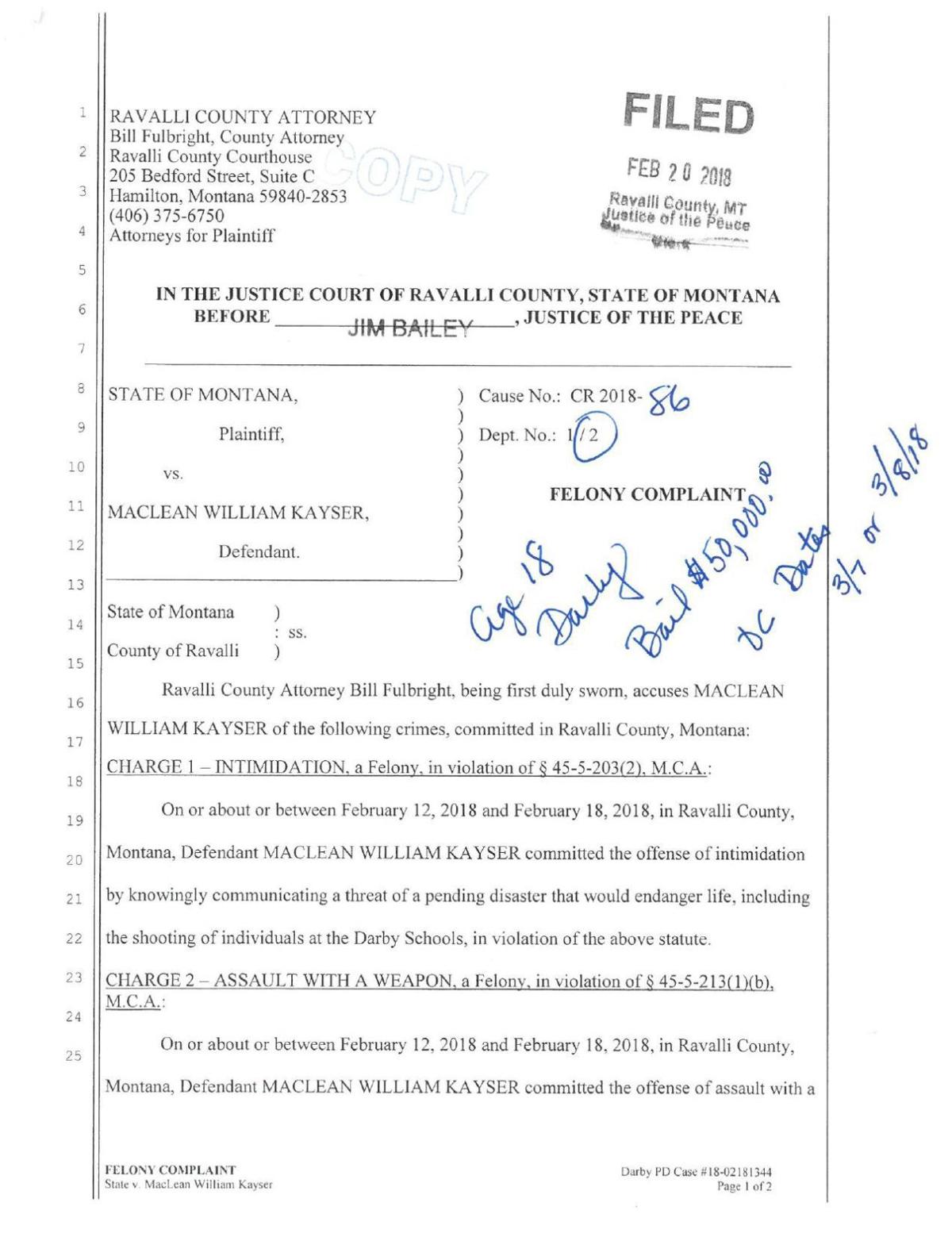 Court records: Darby senior said he #39 d shoot students in yellow shirts